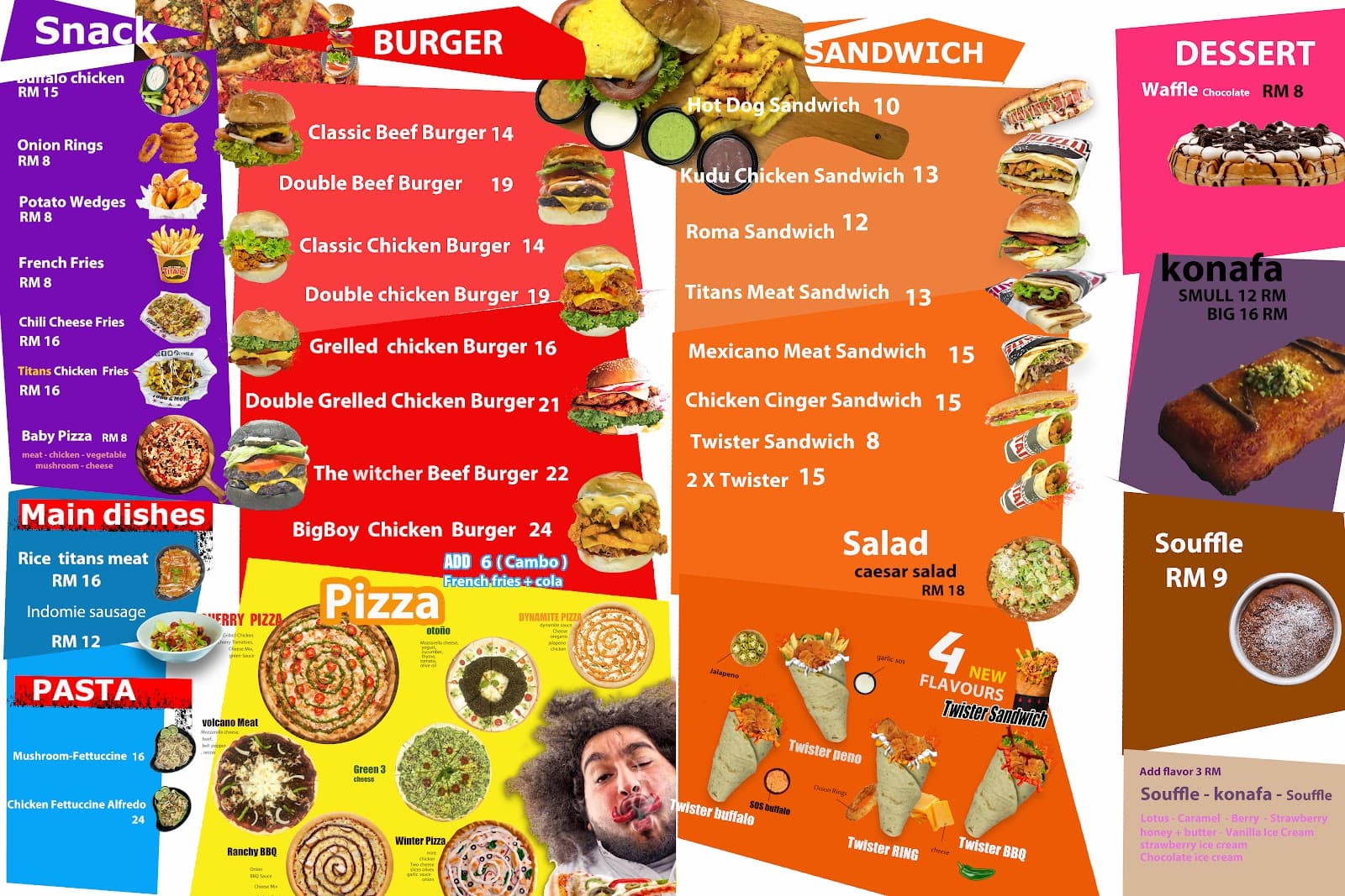 TITANS Coffee & game & Hamburger & fast food