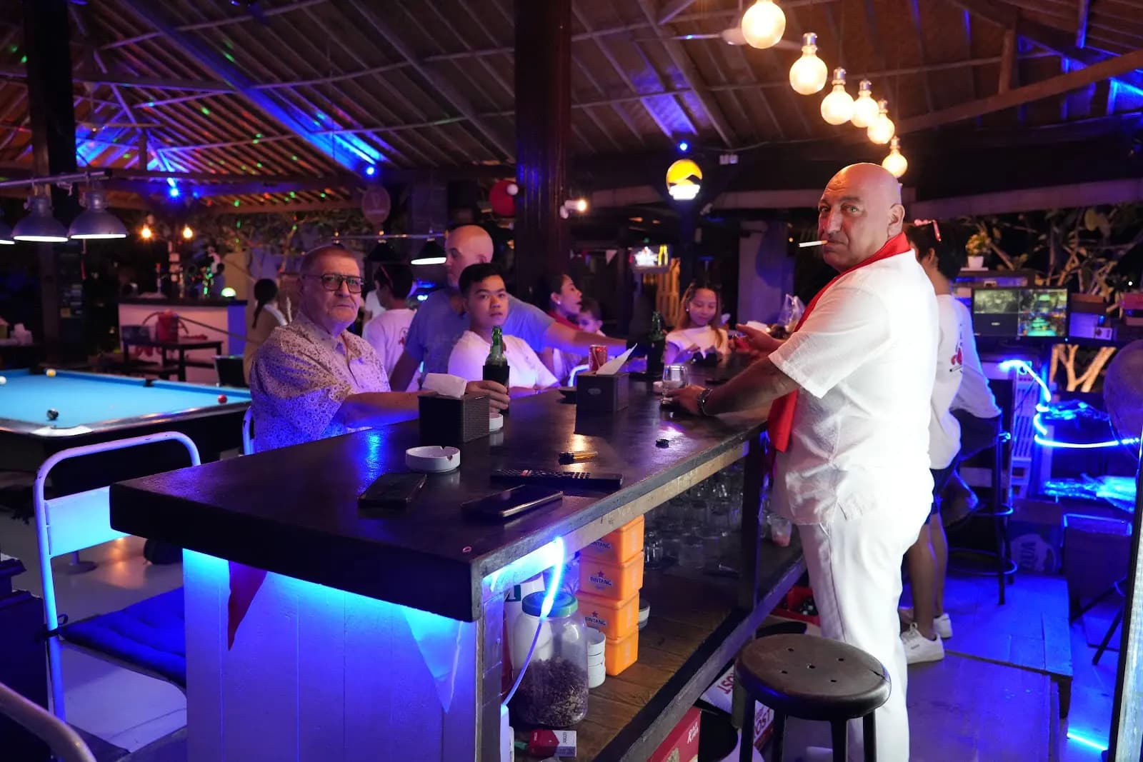 Al Capone Billiards, Shisha and Cigars lounge, with live music. Karaoke bar
